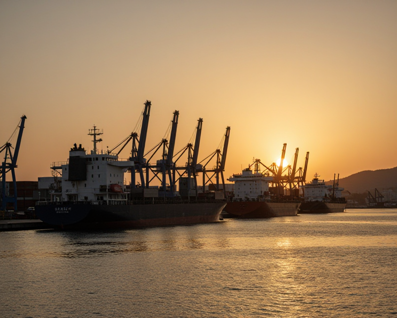 Busan Port at Dusk