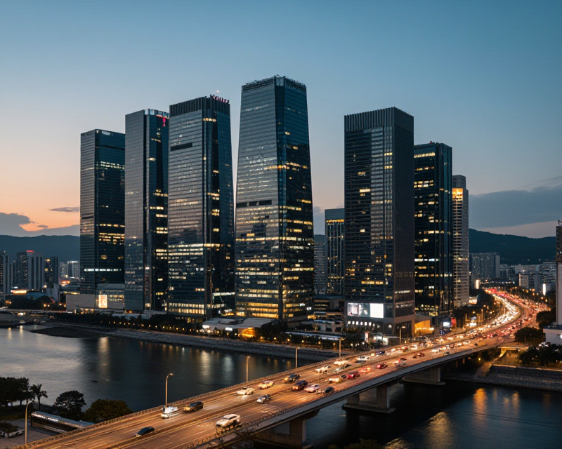 Yeouido Financial District at Twilight