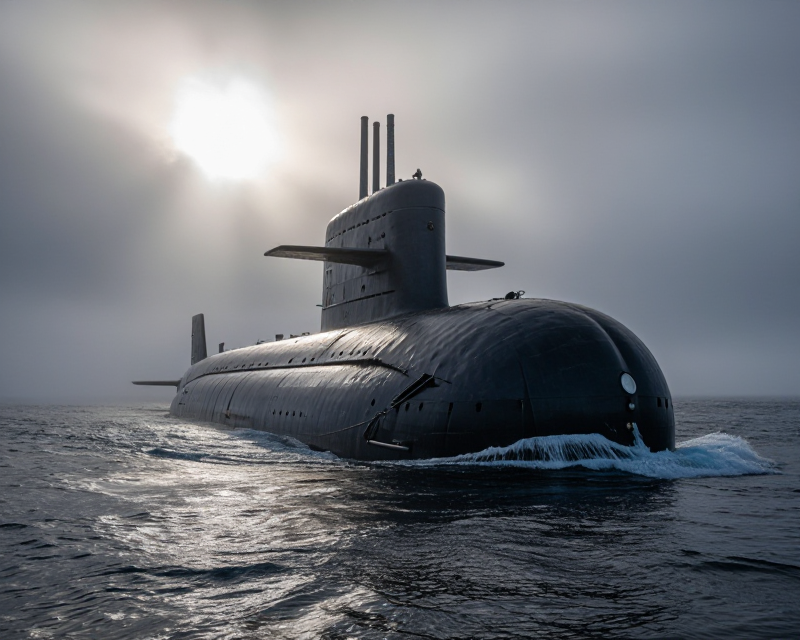 Cinematic Submarine in North Atlantic