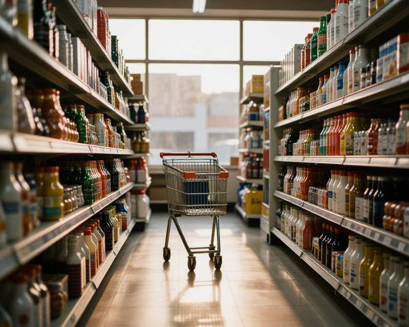 Hopeful Supermarket Aisle
