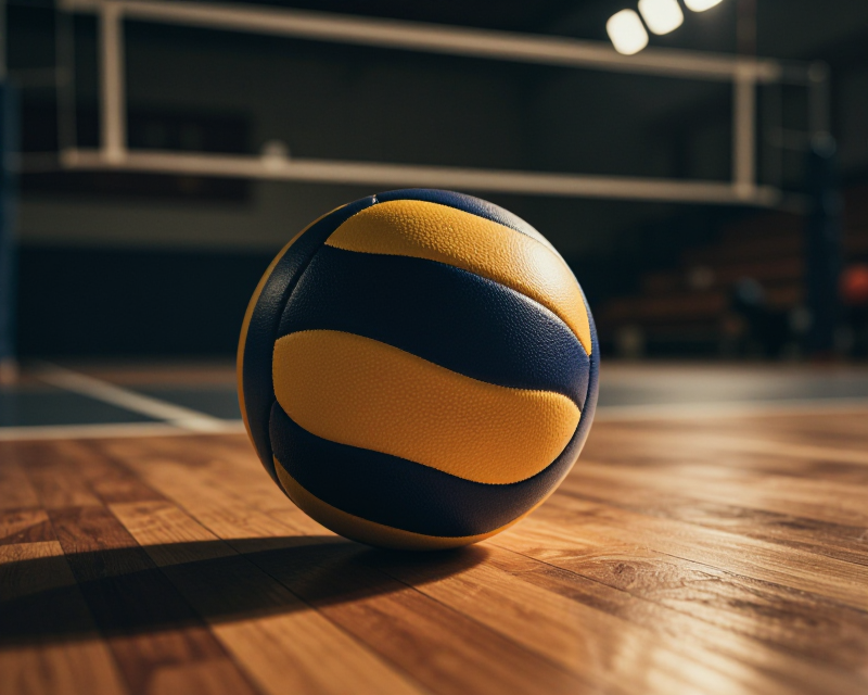 Reflective Volleyball Scene