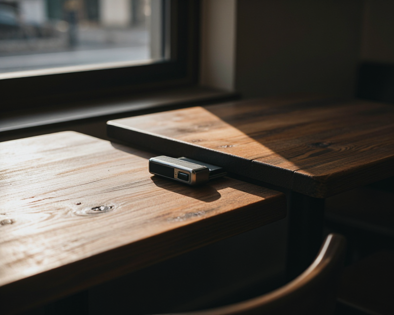 Cinematic Cafe Table Detail