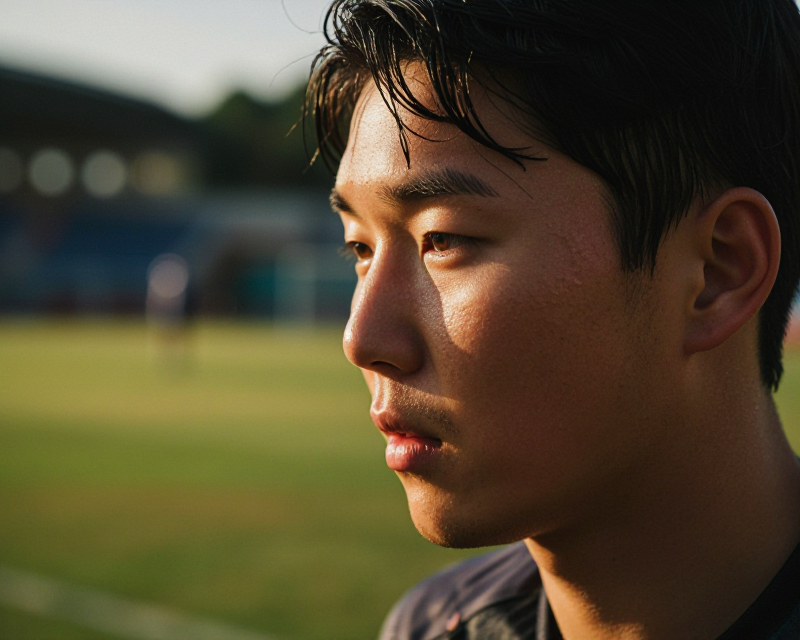 Determined Footballer
