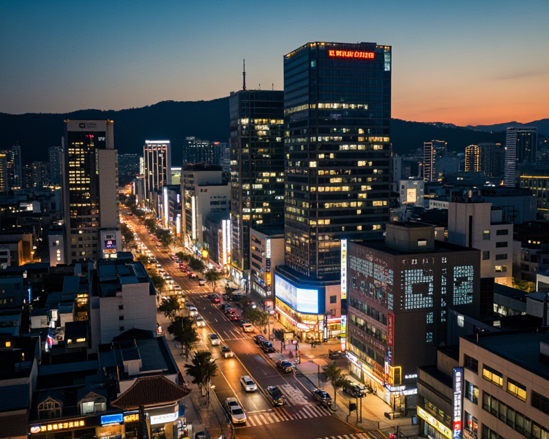 Symbolic Korean Urban Nightscape