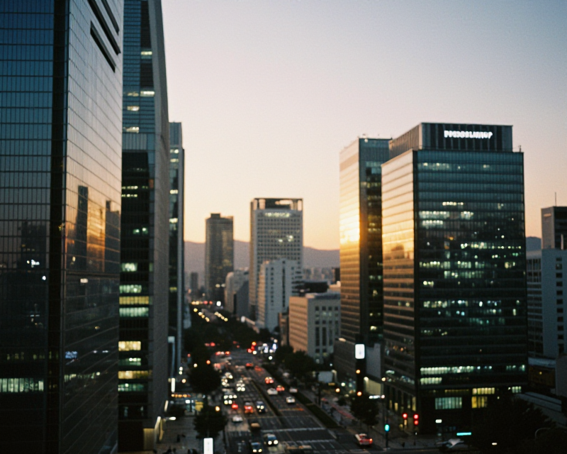 Seoul Financial District at Golden Hour