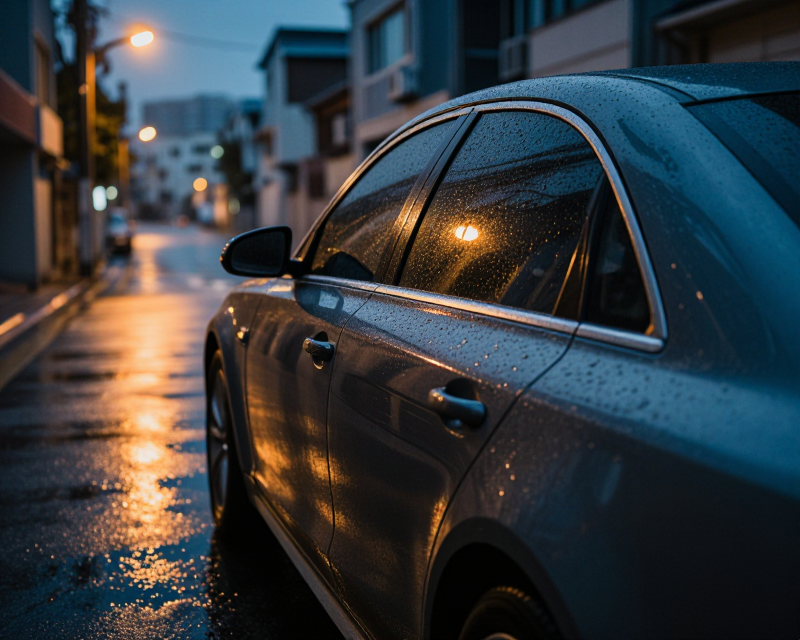 Reflective Urban Automotive Scene