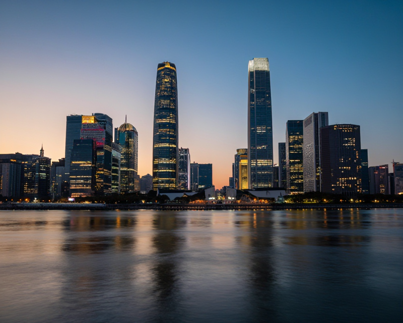 Seoul Financial District Twilight