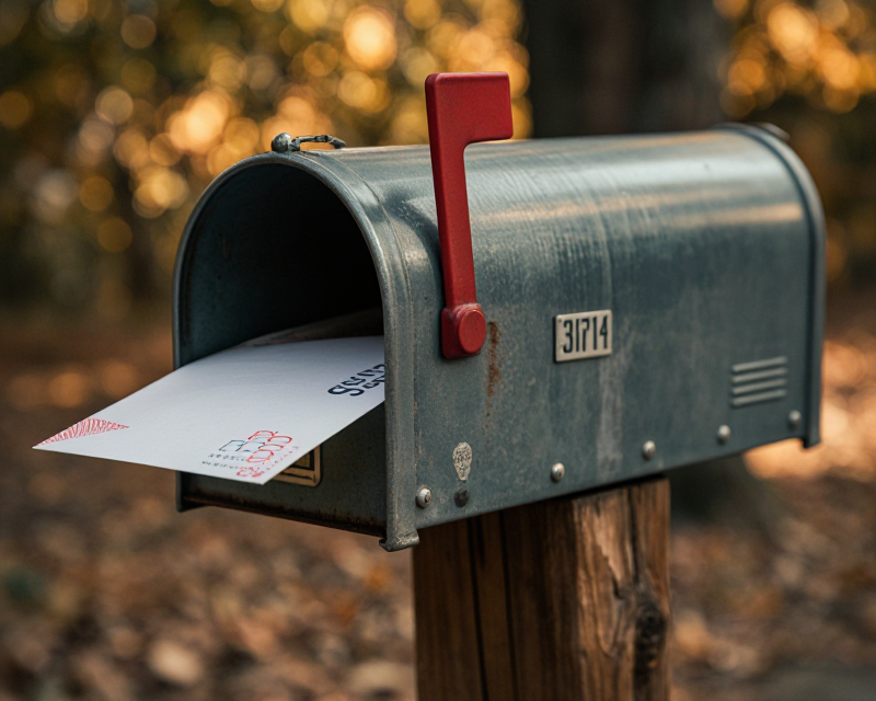 Vintage Mailbox at Twilight