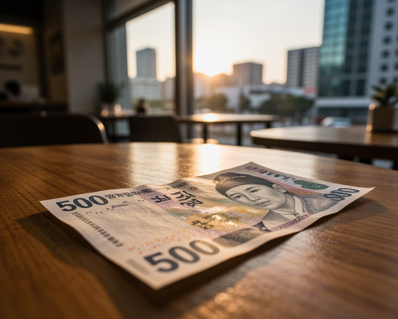 Symbolic flow of Korean currency